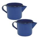 Kit 2 Caneca Esmaltada Com Bico Branca 1L Vela Sabonte Agata Kit 2 Caneca Esmaltada Com Bico Branca 1L Vela Sabonte Agata
