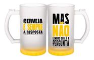 Kit 2 Caneca Lema Cerveja Chopp Vidro Fosco 450ml C/ Caixa