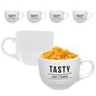 Kit 2 Caneca Xícara Branca Cerâmica Jumbo Sopa Cereal Café da Manhã 750ml Kit 2 Caneca Xícara Branca Cerâmica Jumbo Sopa Cereal Café da Manhã 750ml