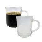Kit 2 Caneca Xicara Copo De Vidro Transparente Café Chá Cappuccino Alça Nespresso 250ml