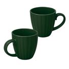 Kit 2 Caneca Xicara De Cerâmica Frisada De 290ml Café Chá Kit 2 Caneca Xicara De Cerâmica Frisada De 290ml Café Chá