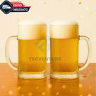 Kit 2 Canecas De Vidro 390ml Para Chopp Cerveja Drinks Refrigerante Suco Cha Gelado Resistente Versa Kit 2 Canecas De Vidro 390ml Para Chopp Cerveja Drinks Refrigerante Suco Cha Gelado Resistente Versa