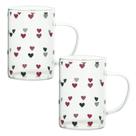 Kit 2 Canecas de Vidro Borossilicato Love Coração 200ml Lyor