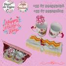 Kit 2 canecas personalizadas + 2 colherzinhas + 1 toalha bordada