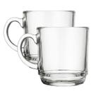 Kit 2 Canecas Vidro Liso 250ML Resistente Café Chocolate Quente