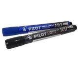 Kit 2 Caneta Marcador Permanente Pilot Azul E Preta Sca-100