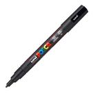 Kit 2 Caneta Marcador Uni Ball Posca Preta Pc-3m E Pc-5m