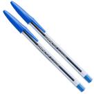 Kit 2 Canetas Esferográficas 1.0mm Economic Azul Compactor