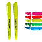 Kit 2 Canetas Marca Texto Neon Masterprint Cor Amarelo Ponta Chanfrada