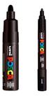 Kit 2 Canetas Posca Preta PC-5M e PC-7M