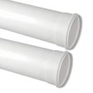 Kit 2 Cano Tubo Pvc Esgoto Branco 75mm 1 Metro Hidráulico