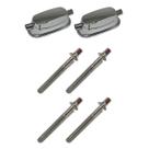 Kit 2 Canoas Tom Caixa Cromo 18.4 + 4 Parafusos 45 x 6mm M6