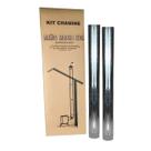 Kit 2 Canos 110mm Para Chaminé Fogão a Lenha Lareira Em Aço Galvanizado - N1 AMZ Kit 2 Canos 110mm Para Chaminé Fogão a Lenha Lareira Em Aço Galvanizado - N1 AMZ