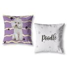 Kit 2 Capa Almofada 40cm x 40cm Cachorro Pet Decorativas Dog Estampadas Sala Sofá Quarto