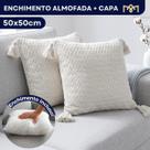 Kit 2 Capa Almofada Crochê Renda C/ Enchimento Toque Macio Decoração Sofisticada 45x45cm Enchimento 50x50cm Premium Kit 2 Capa Almofada Crochê Renda C/ Enchimento Toque Macio Decoração Sofisticada 45x45cm Enchimento 50x50cm Premium