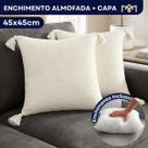 Kit 2 Capa Almofada Decorativa Crochê C/ Enchimento Conforto Visual Refinado Algodão 45x45cm Premium Kit 2 Capa Almofada Decorativa Crochê C/ Enchimento Conforto Visual Refinado Algodão 45x45cm Premium
