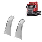 Kit 2 Capa Cromada Acabamento da Maçaneta Scania S4/S5 P/G/R