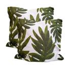 Kit 2 Capa de Almofada Folhas Verde Planta Sofá Cama 43x43cm