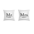 Kit 2 capa de almofada Mr and Mrs