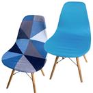 Kit 2 Capa de Cadeira Charles Eames Eiffel Pé Palito Malha Mista