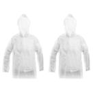 Kit 2 Capa de Chuva Impermeável Resistente Reutilizável Com Capuz Vinil PVC