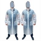 Kit 2 Capa De Chuva Transparente Capuz Plus Size Tamanho G com bolso unissex resistente reutilizavel