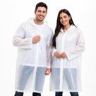 Kit 2 Capa De Chuva Transparente EVA Impermeável Com Capuz Pvc Resistente Adulto Unissex Fechamento Botão Reutilizavel Kit 2 Capa De Chuva Transparente EVA Impermeável Com Capuz Pvc Resistente Adulto Unissex Fechamento Botão Reutilizavel
