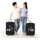 Kit 2 Capa Dia Dos Namorados Love Viagem Protetora Bagagem MalaTravel Aeroporto Casal Fecho Simples