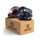 Kit 2 Capacetes Fechados Pro Tork Stealth Hawk + Attack Evo Feminino Masculino Conforto Segurança Moto