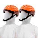 Kit 2 Capacetes Infantil Ciclismo Skate Patins Patinete Vollo (G LARANJA+ LARANJA)