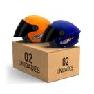 Kit 2 Capacetes New Liberty 3 Aberto Viseira Fumê Pro Tork Masculino Feminino Proteção Moto Segurança Conforto Kit 2 Capacetes New Liberty 3 Aberto Viseira Fumê Pro Tork Masculino Feminino Proteção Moto Segurança Conforto