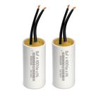 KIT 2 CAPACITOR 8uF 380/400V 2 FIOS METALIZADO TRIO PARA MOTOR MONOFASICO KIT 2 CAPACITOR 8uF 380/400V 2 FIOS METALIZADO TRIO PARA MOTOR MONOFASICO