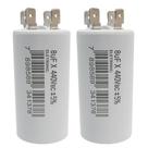 Kit 2 capacitor metalizado 8 uf x 440v c/ terminal