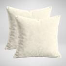 Kit 2 Capas Almofadas 50 x 50cm Decorativas Ziper Invisivel Suede Premium Glamour Marfim Kit 2 Capas Almofadas 50 x 50cm Decorativas Ziper Invisivel Suede Premium Glamour Marfim