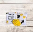 Kit 2 Capas Almofadas Decorativas 42x42 + 1 Almofada Nó - 12 Kit 2 Capas Almofadas Decorativas 42x42 + 1 Almofada Nó - 12