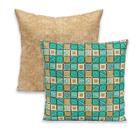 Kit 2 Capas de Almofada 40x40 Zíper Gorgurinho Lisa e Estampada