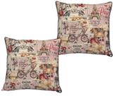 Kit 2 Capas de Almofada Bali Impermeável 100% Algodão Paris Rosa 43cmx43cm