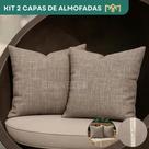 Kit 2 Capas De Almofada Linho Premium Toque Macio Suave E Confortável