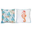 Kit 2 Capas De Almofada Pousada Praia Marítima Branca 45x45