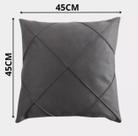Kit 2 Capas de Almofada Suede 45x45 Drapeada Luxo com Zíper Invisível Decorativa Sofá Sala Quarto Kit 2 Capas de Almofada Suede 45x45 Drapeada Luxo com Zíper Invisível Decorativa Sofá Sala Quarto