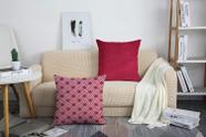 Kit 2 Capas de Almofadas 45x45cm Zíper Invisivel Decoração Sala