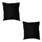 kit 2 capas de almofadas 50 x 50 com enchimento preto