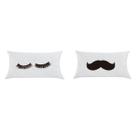 Kit 2 capas de almofadas boca e bigode 30x50
