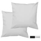 Kit - 2 Capas de Almofadas Brancas - 40x40 - Decorativa Para Sala / Sofá / Quarto / Cama