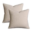 Kit 2 Capas de Almofadas Decorativa Suede Premium Felpudo 50x50cm Capri Nude