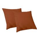 Kit 2 Capas de Almofadas Decorativa Suede Premium Felpudo 50x50cm Capri Terracota