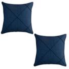 Kit 2 Capas de Almofadas Drapeadas Linho 43x43