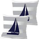 Kit 2 Capas De Almofadas Navegação Barco À Vela Marítima