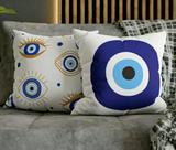 kit 2 capas de almofadas olho grego 40x40cm decoração olho grego kit 2 capas de almofadas olho grego 40x40cm decoração olho grego