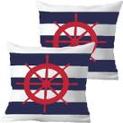 Kit 2 Capas De Almofadas Vermelho Timão Navegação Marítima